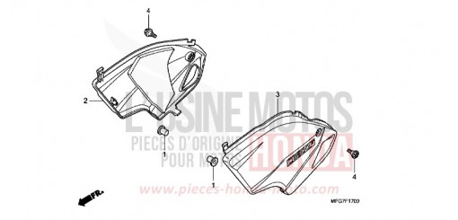 COUVERCLE LATERAL CB600F8 de 2008